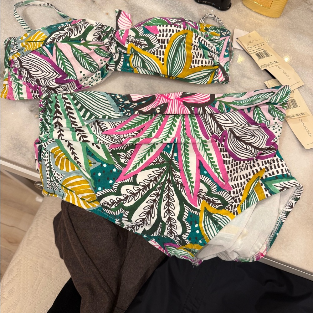 Gottex Multicolor Leaf Print Swimwear